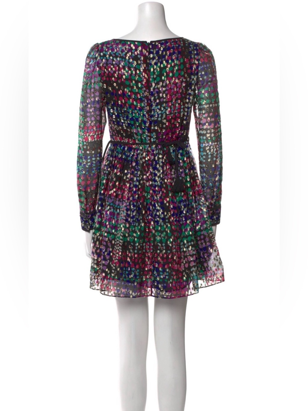 Kate Spade Metallic Silk Wrap Mini Dress in “Make Magic” (Size 0) NWOT - Picture 4 of 9